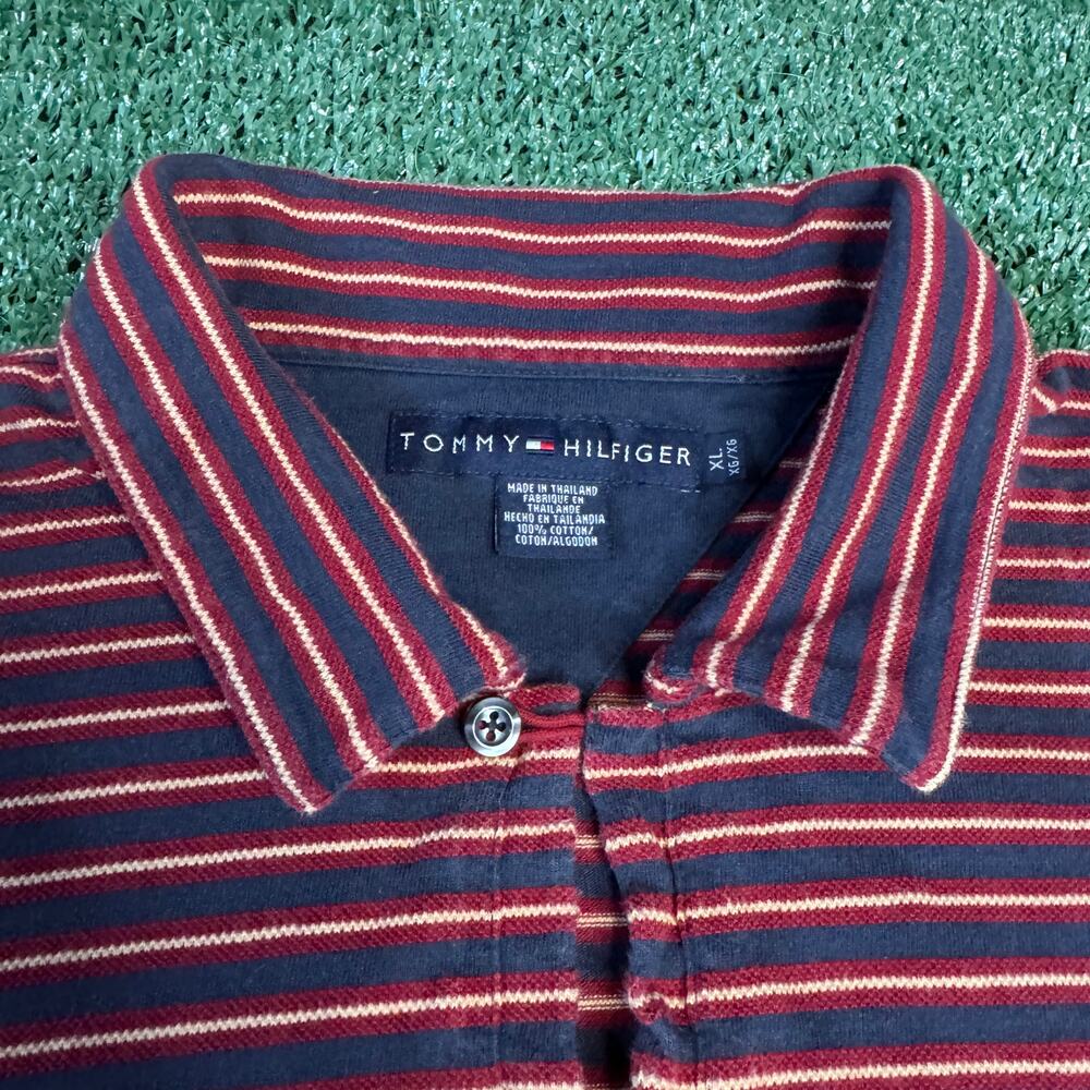 Vintage Tommy Hilfiger Striped Polo – Size XL